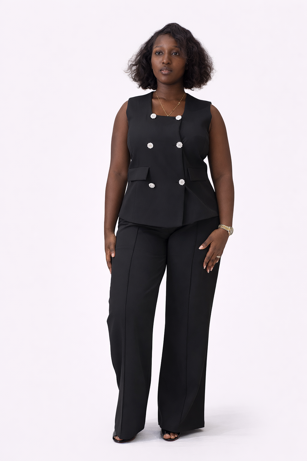 Ensemble Tailleur Sans Manches Élégance