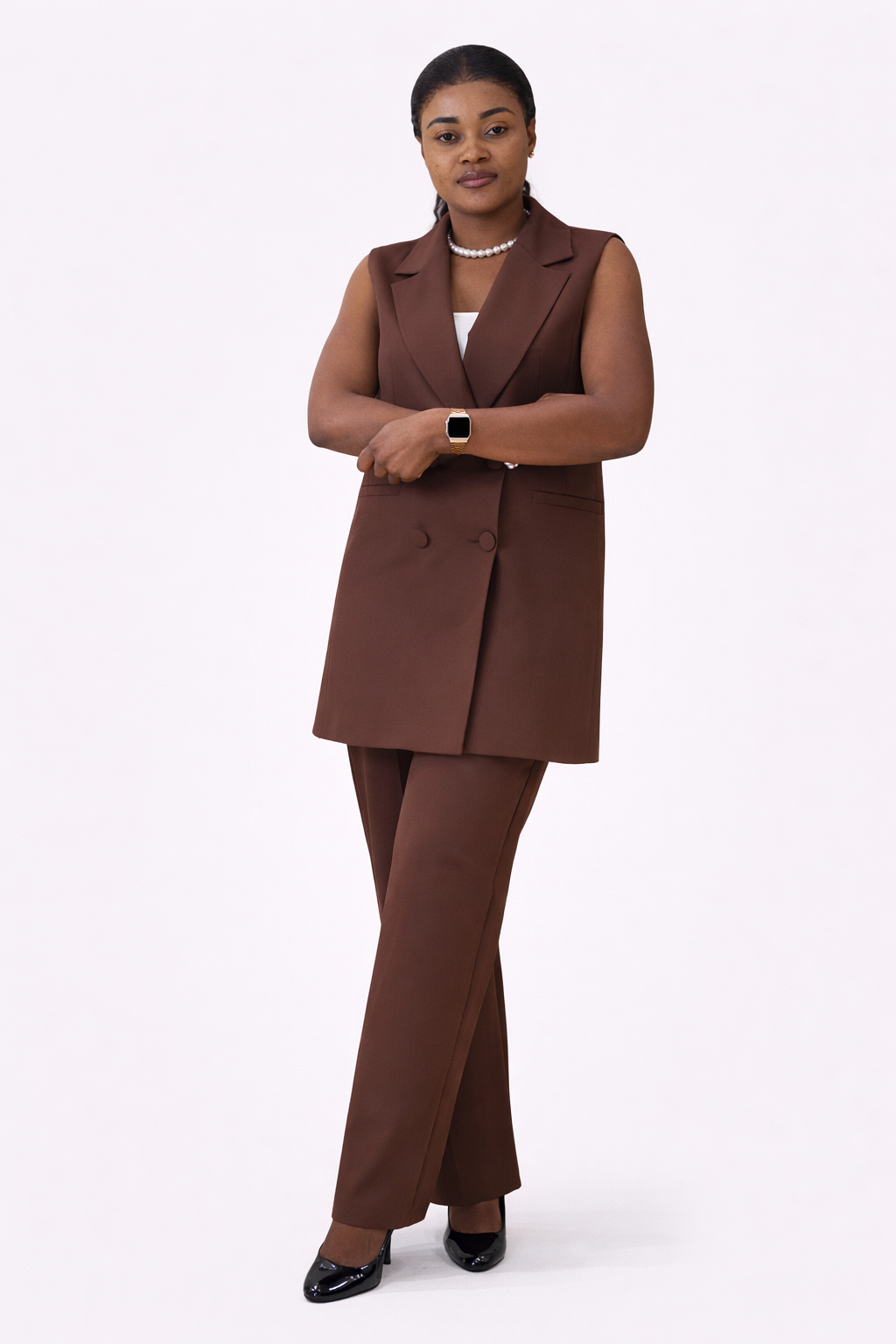 Ensemble Tailleur Sans Manches Élégance