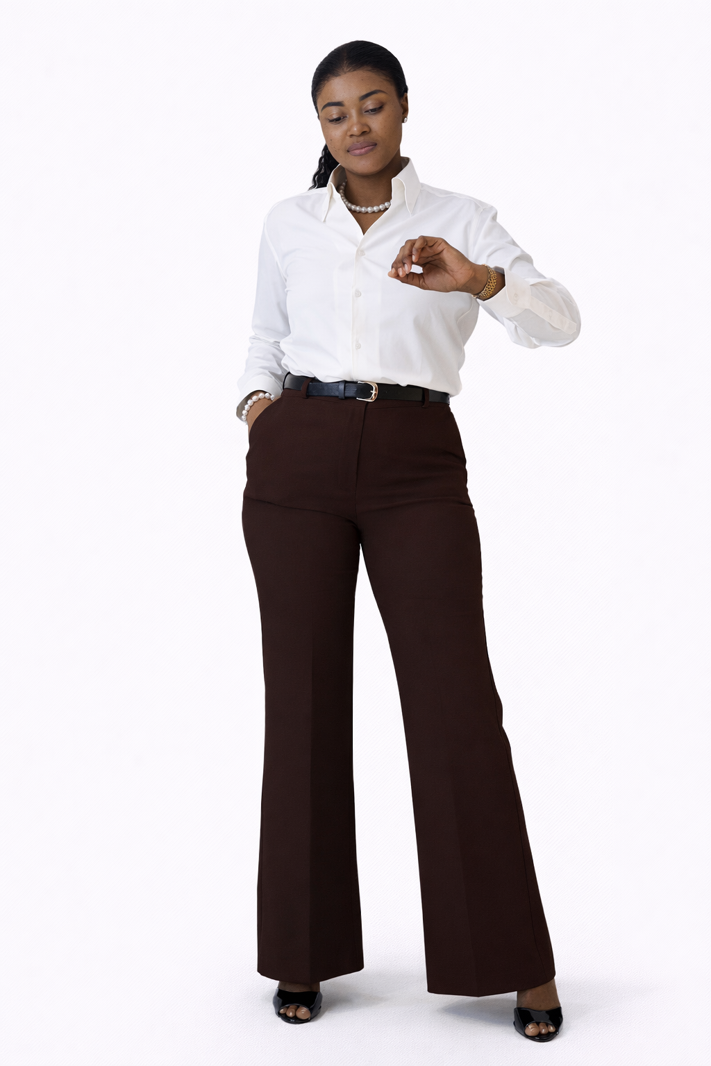 Pantalon tailleur flare