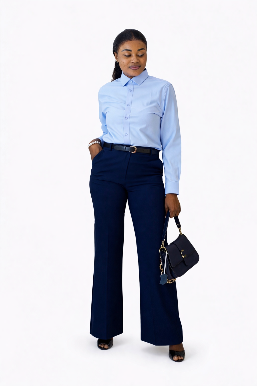 Pantalon tailleur flare
