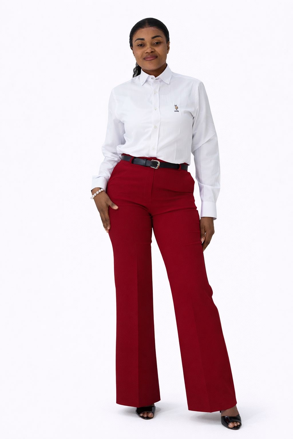 Pantalon tailleur flare