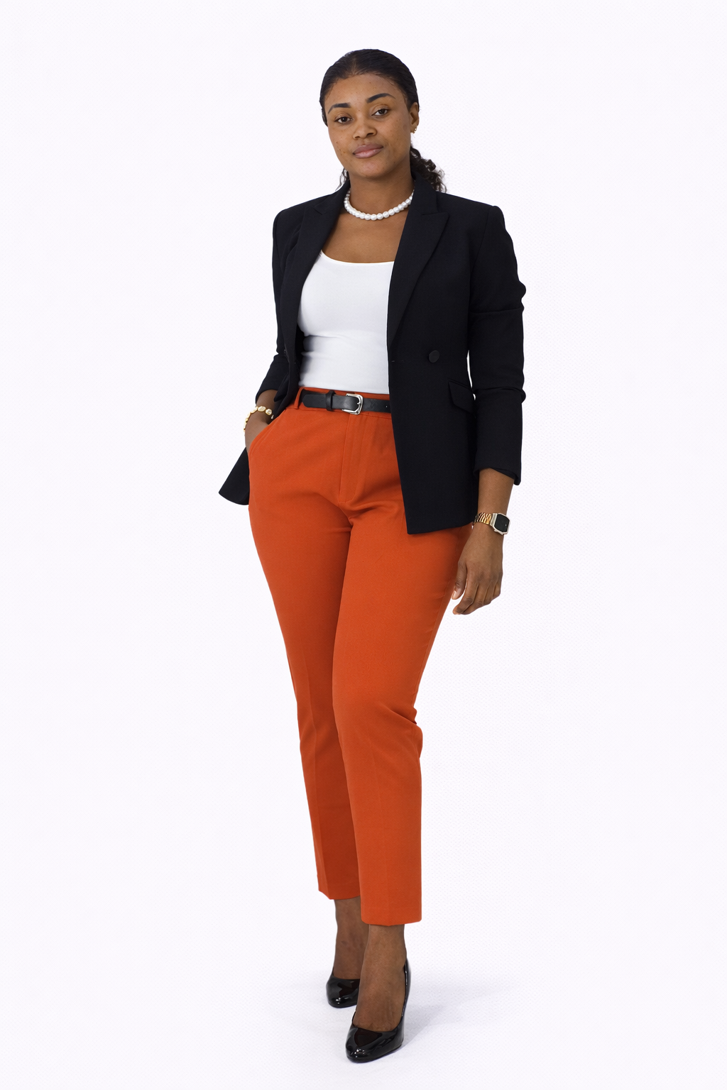 Pantalons coupe droite /