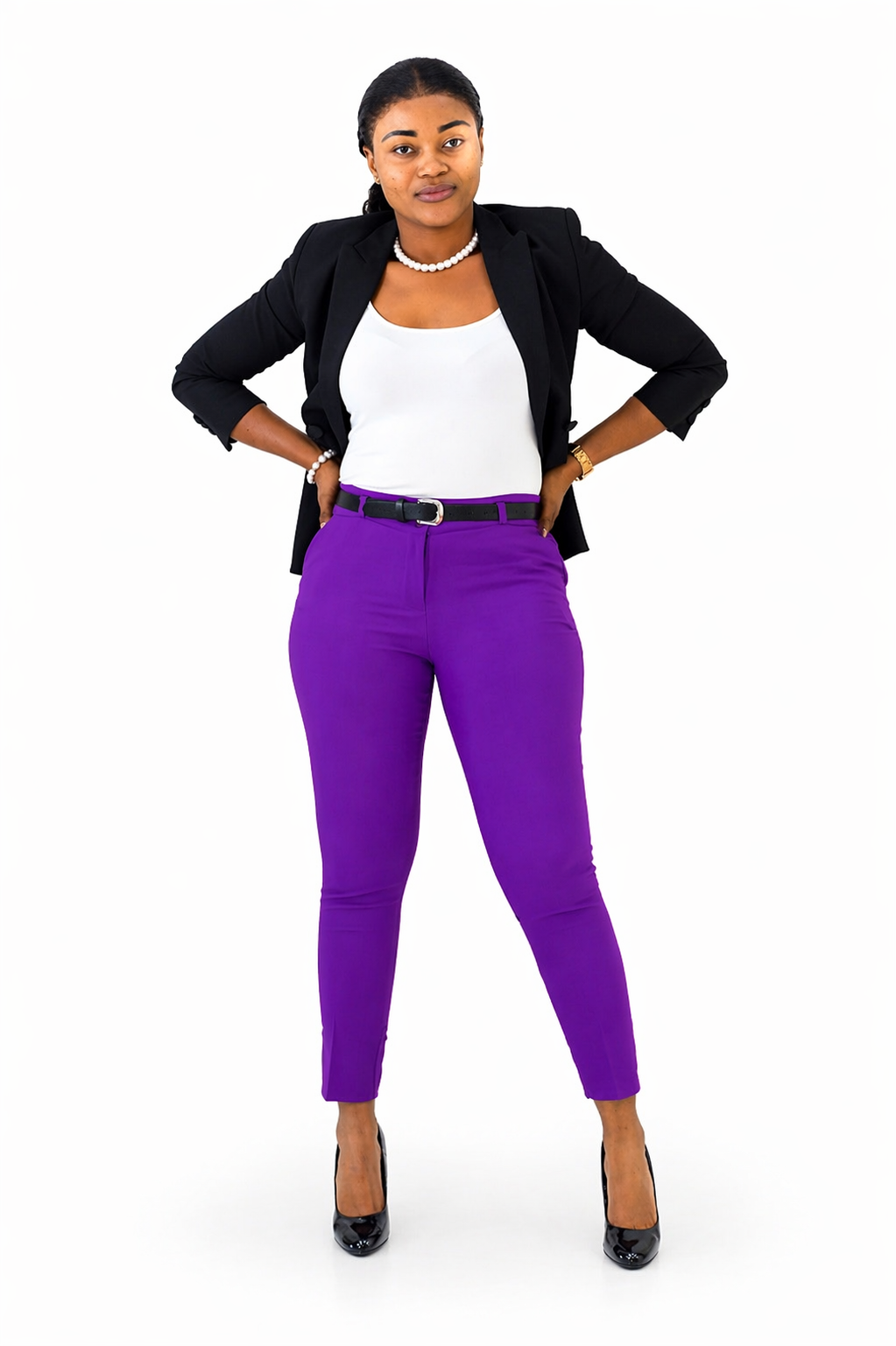 Pantalons coupe droite /