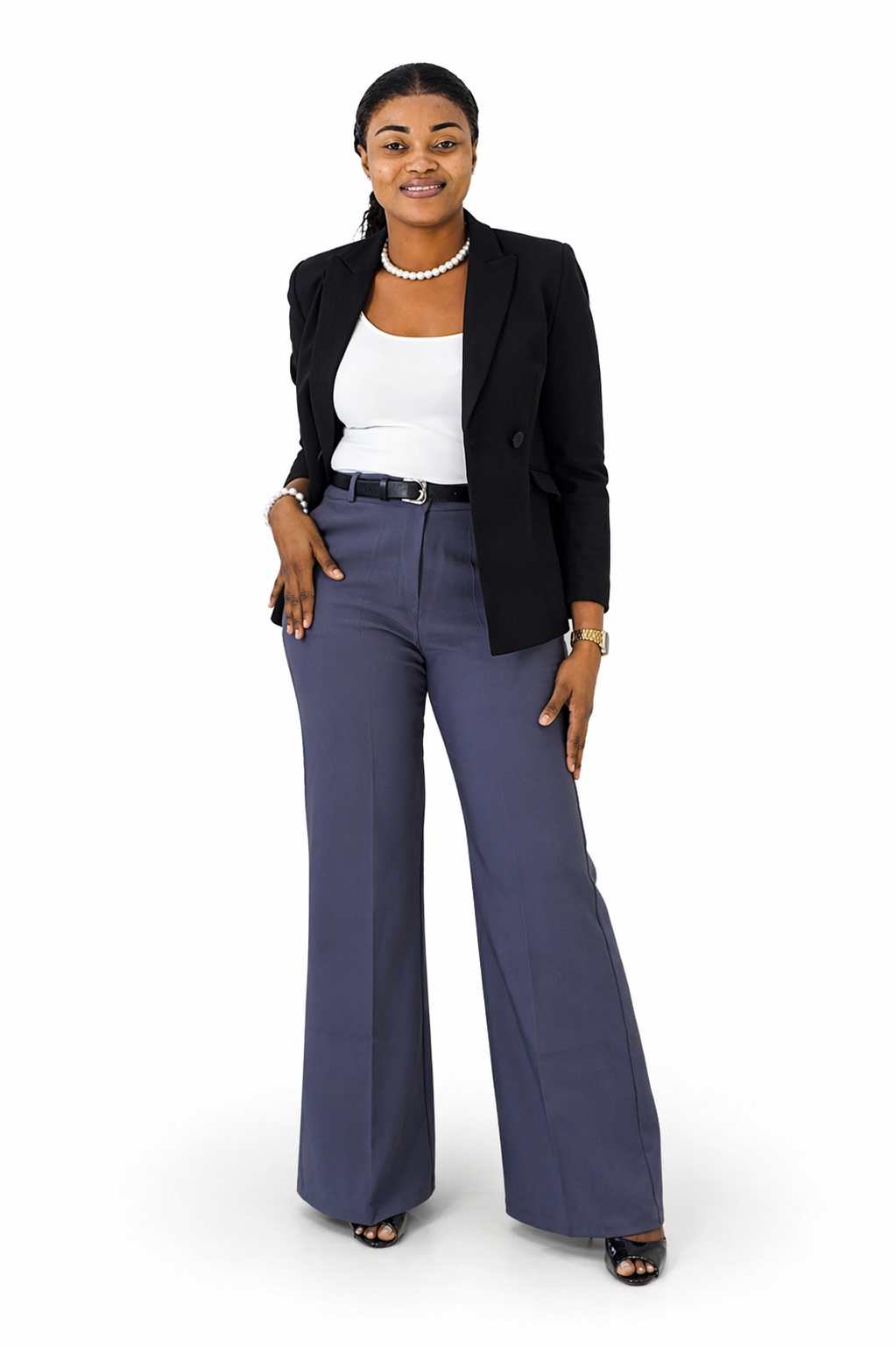 Pantalon tailleur flare