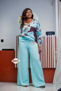 Ensemble Aqua Floral Chic